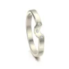 Diamond Arch Wedding Band In 18ct White Gold (DR0179)