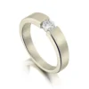 Tension-style 0.25ct Diamond Solitaire Ring In 18ct White Gold -Outlet Jewel Orix Store 18W DR124