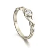 Celtic Twist 0.22ct Diamond Solitaire Ring In 18ct White Gold