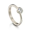 Contemporary 0.40ct Solitaire Diamond Ring In 18ct White Gold -Outlet Jewel Orix Store 18W DR181 upright