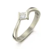 Princess Solitaire 0.25ct Diamond Ring In 18ct White Gold -Outlet Jewel Orix Store 18W DR191 upright