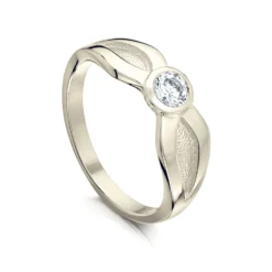 Saltire 0.25ct Diamond Ring In 18ct White Gold