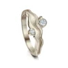 River Ripples 3mm & 2mm Diamond Engagement Ring In 18ct White Gold -Outlet Jewel Orix Store 18W DR88 upright