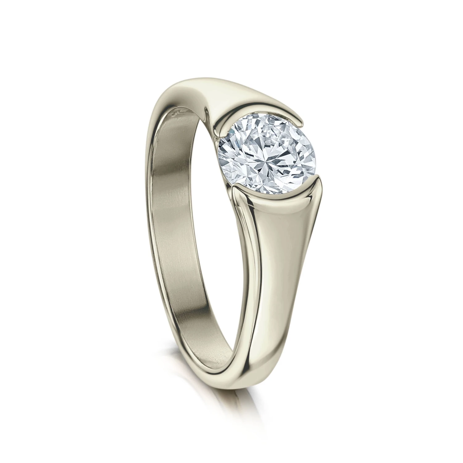 Venus 1.0ct Solitaire Diamond Ring In 18ct White Gold 3 Venus 1.0ct Solitaire Diamond Ring In 18ct White Gold