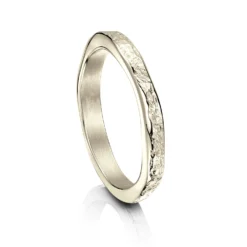 Matrix 3mm Band In 18ct White Gold