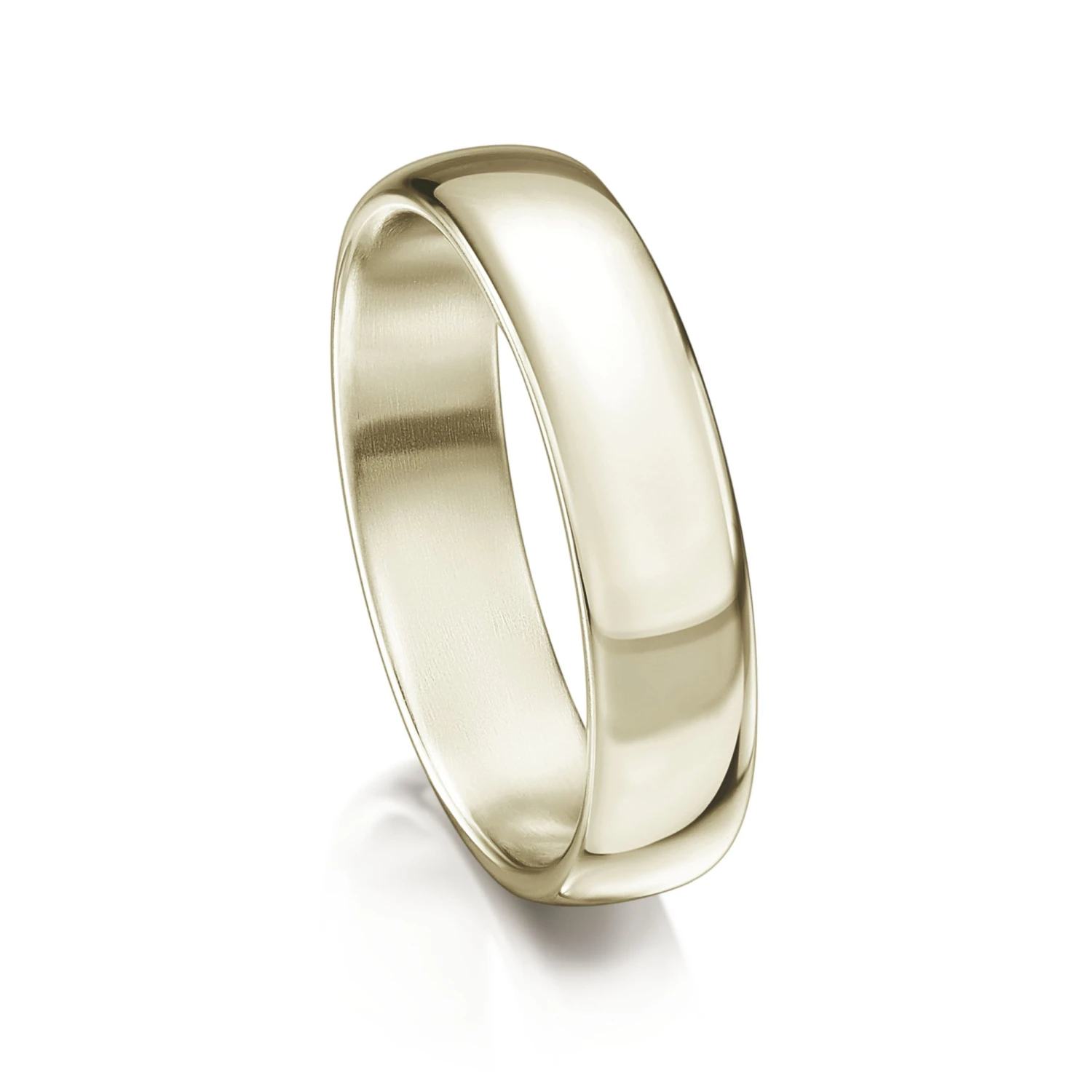 Traditional 5mm Wedding Ring In 18ct White Gold 3 Traditional 5mm Wedding Ring In 18ct White Gold