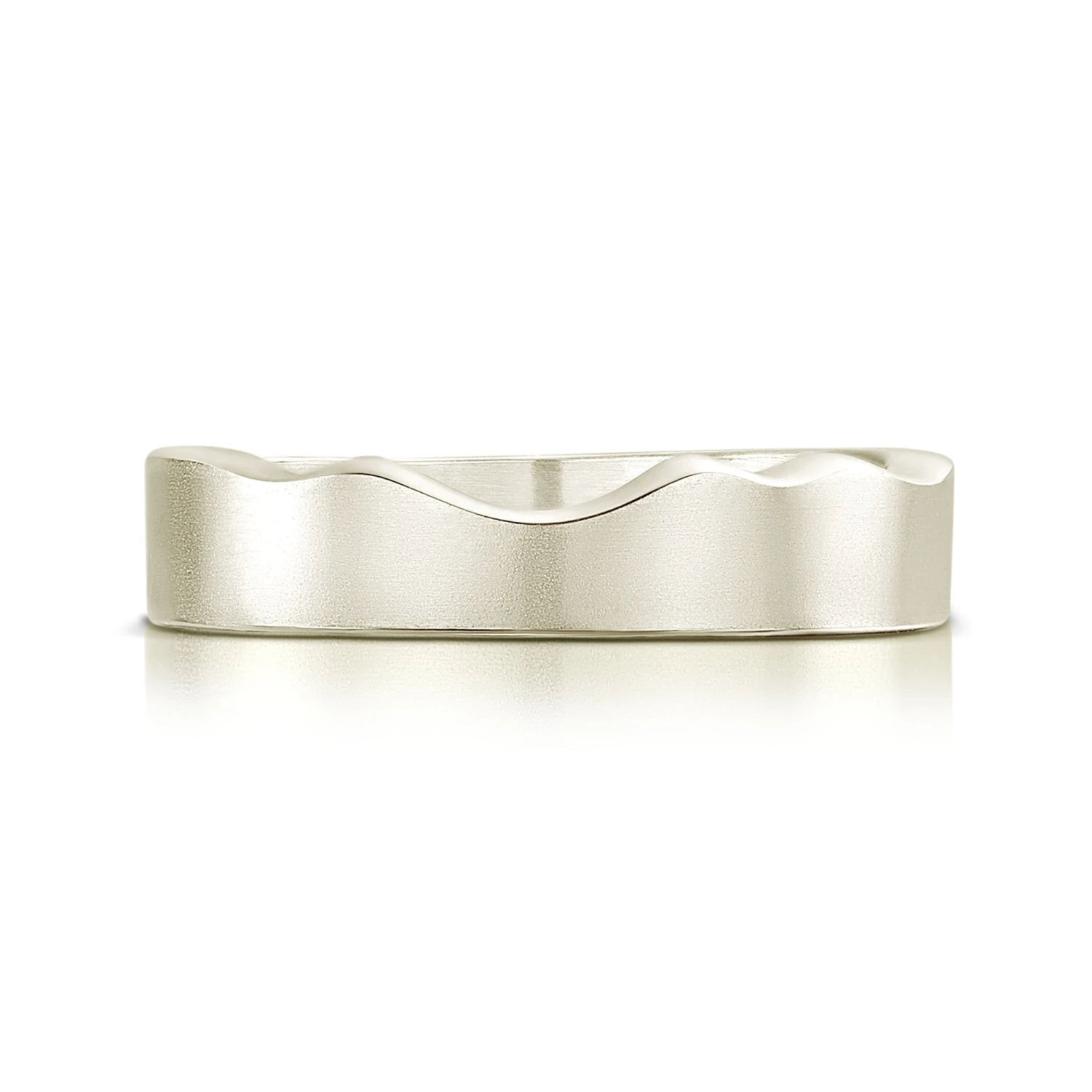 River Ripples Wedding Ring In 18ct White Gold 4 River Ripples Wedding Ring In 18ct White Gold - Image 2