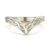 Wishbone Celtic Ring In 18ct White Gold -Outlet Jewel Orix Store 18W WR13 face