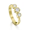 Trilogy Diamond Dress Ring In 18ct Yellow Gold 2 Trilogy Diamond Dress Ring In 18ct Yellow Gold -Outlet Jewel Orix Store 18Y DR132 upright
