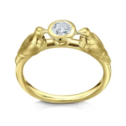 Dove Diamond Ring In 18ct Yellow Gold