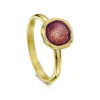 Lunar Petite Ring In 18ct Yellow Gold & Plum Enamel -Outlet Jewel Orix Store 18Y ER00249PLUMNew