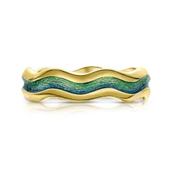 Sands Of Time 18ct Yellow Gold Enamel Ring In Ocean Enamel 9 Sands Of Time 18ct Yellow Gold Enamel Ring In Ocean Enamel -Outlet Jewel Orix Store 18Y ER86 OCEAN face
