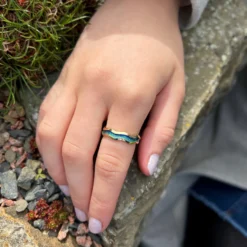 Sands Of Time 18ct Yellow Gold Enamel Ring In Ocean Enamel 10 Sands Of Time 18ct Yellow Gold Enamel Ring In Ocean Enamel -Outlet Jewel Orix Store 18Y ER86 OCEANsandsoftimering1