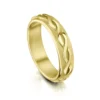 Celtic Twist Textured Ring In 18ct Yellow Gold -Outlet Jewel Orix Store 18Y R80 upright