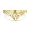 Wishbone Celtic Ring In 18ct Yellow Gold -Outlet Jewel Orix Store 18Y WR13 face