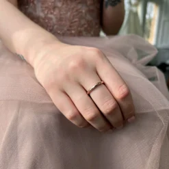 Matrix 3mm Band In 9ct Rose Gold 14 Matrix 3mm Band In 9ct Rose Gold -Outlet Jewel Orix Store 2040pxMatrixRing9R R0215withpinkdresscopy