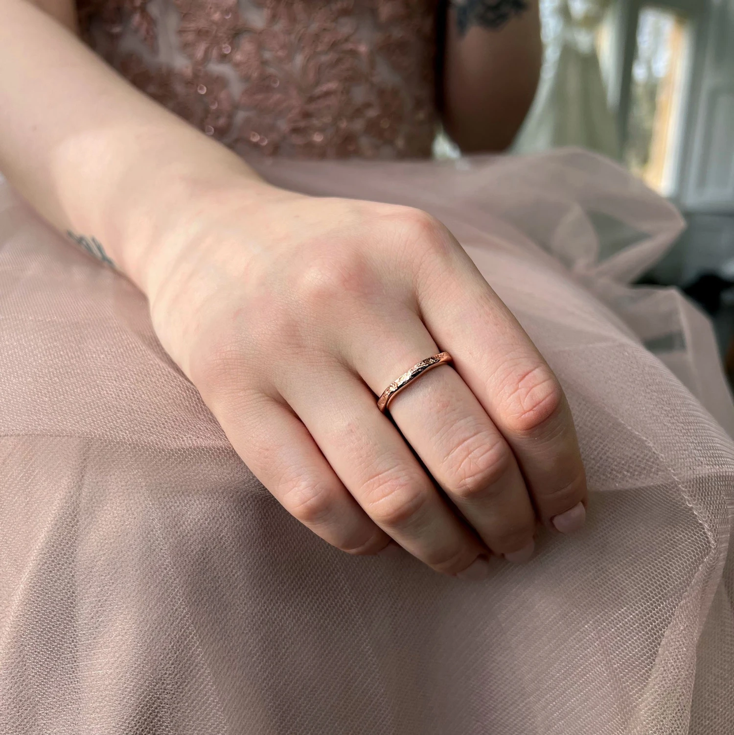 Matrix 3mm Band In 9ct Rose Gold 8 Matrix 3mm Band In 9ct Rose Gold - Image 6