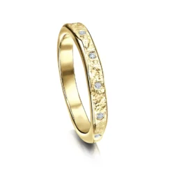 Matrix 12-Diamond Band In 9ct Yellow Gold