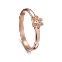 Diamond Daisies Ring In 9ct Rose Gold