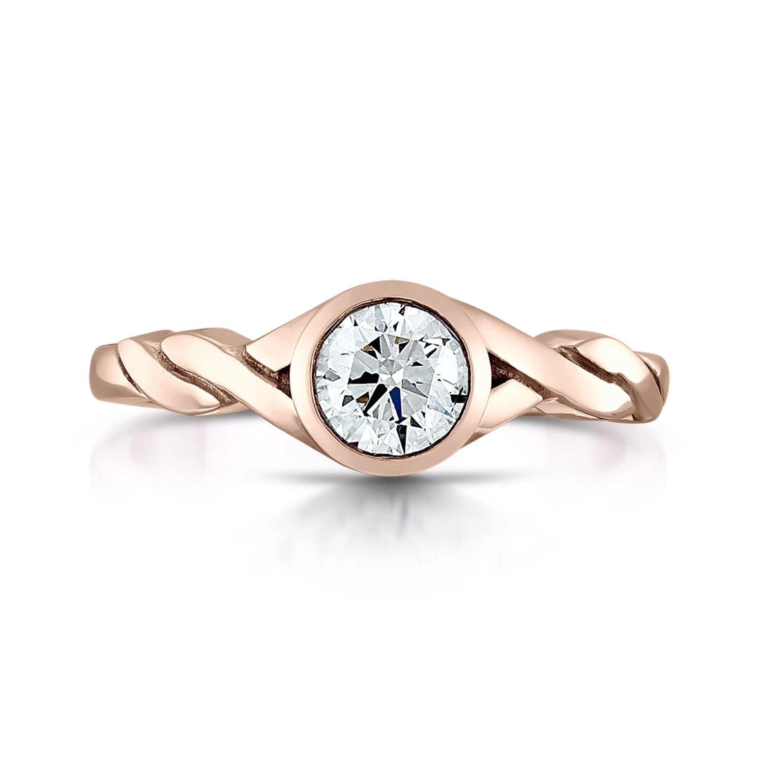 Celtic Twist 0.40ct Diamond Solitaire Ring In 9ct Rose Gold 5 Celtic Twist 0.40ct Diamond Solitaire Ring In 9ct Rose Gold - Image 3