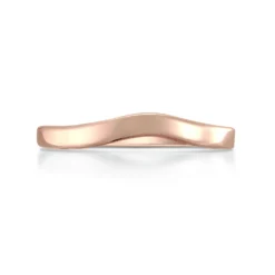 Contemporary Curve Wedding Band In 9ct Rose Gold (RX181)