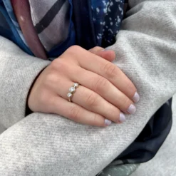 Trilogy Diamond Dress Ring In 9ct White Gold