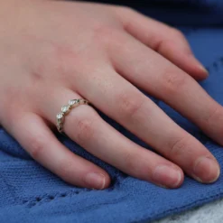 Celtic Trilogy Diamond Ring In 9ct White Gold