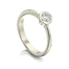 Contemporary 0.30ct Solitaire Diamond Ring In 9ct White Gold -Outlet Jewel Orix Store 9W DR180 upright