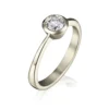 Contemporary 0.50ct Solitaire Diamond Ring In 9ct White Gold -Outlet Jewel Orix Store 9W DR182 upright