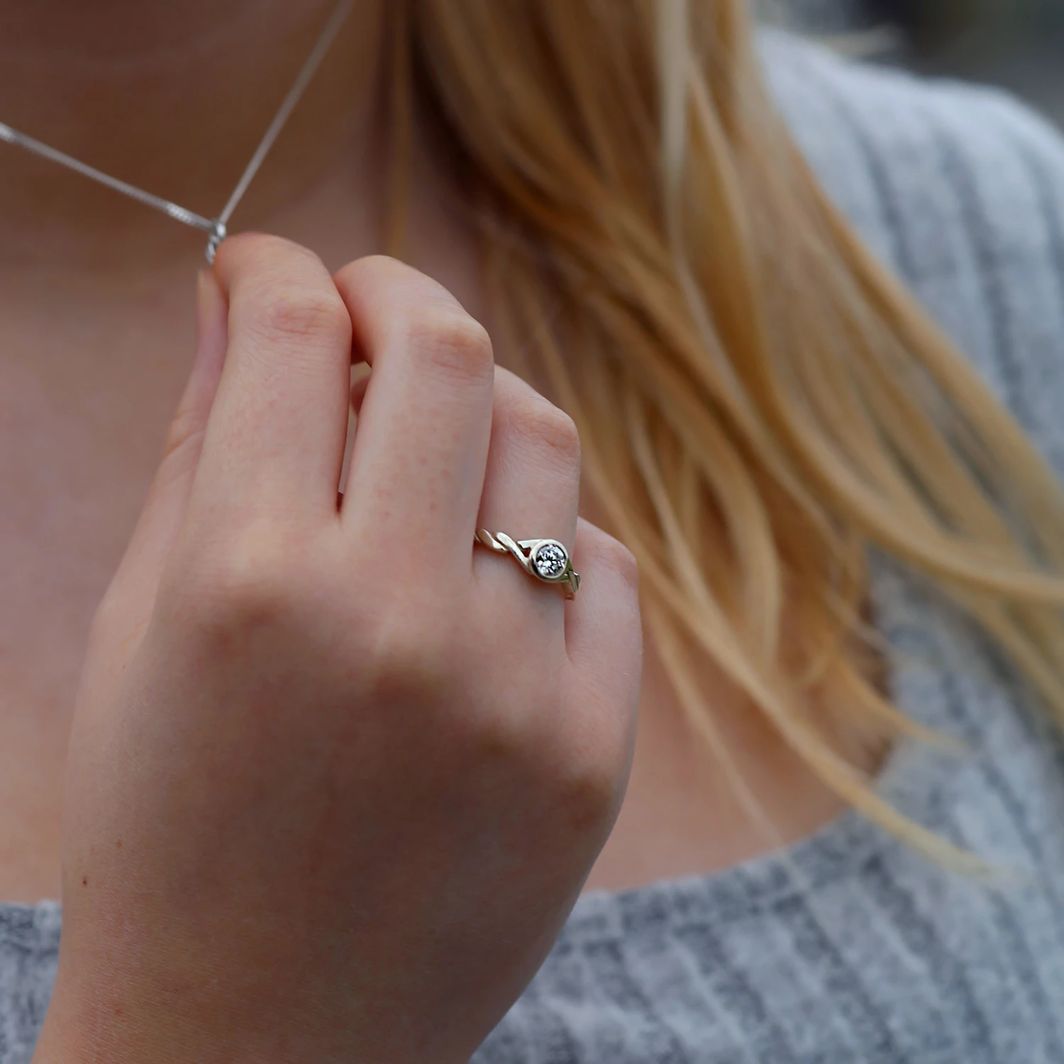 Celtic Twist 0.40ct Diamond Solitaire Ring In 9ct White Gold 6 Celtic Twist 0.40ct Diamond Solitaire Ring In 9ct White Gold - Image 4