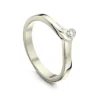 New Wave Diamond Solitaire Ring In 9ct White Gold -Outlet Jewel Orix Store 9W DR70 upright