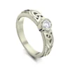 Celtic Knotwork Diamond Solitaire Ring In 9ct White Gold 2 Celtic Knotwork Diamond Solitaire Ring In 9ct White Gold -Outlet Jewel Orix Store 9W DR80 upright