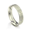 Ogham Diamond Flat Court Ring In 9ct White Gold