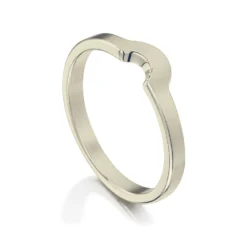 Arch Wedding Band In 9ct White Gold (R0181)