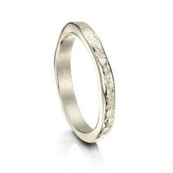 Matrix 3mm Band In 9ct White Gold