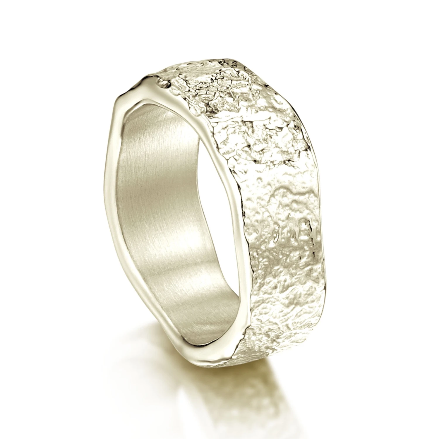 Matrix Texture Band In 9ct White Gold 3 Matrix Texture Band In 9ct White Gold