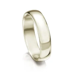 Traditional 5mm Wedding Ring In 9ct White Gold