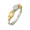 Dove Diamond Ring In 9ct White & Yellow Gold -Outlet Jewel Orix Store 9WY DR252 upright2