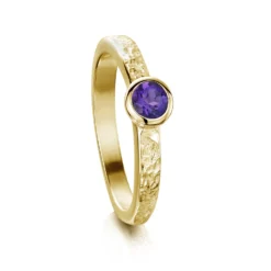Matrix Amethyst Ring In 9ct Yellow Gold
