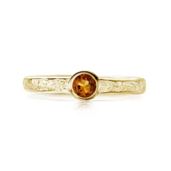 Matrix Citrine Ring In 9ct Yellow Gold