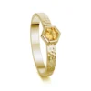 Honeycomb 4mm Citrine Ring In 9ct Yellow Gold -Outlet Jewel Orix Store 9Y CIT SR0280 upright