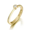Contemporary 0.10ct Solitaire Diamond Ring In 9ct Yellow Gold -Outlet Jewel Orix Store 9Y DR176 upright