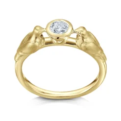Dove Diamond Ring In 9ct Yellow Gold