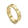 River Ripples Diamond Wedding Ring In 9ct Yellow Gold