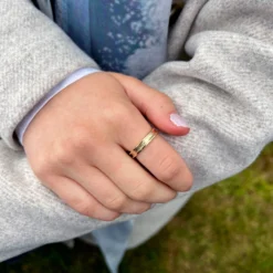 Halo Ring In 9ct Yellow Gold -Outlet Jewel Orix Store 9Y R121Goldrainbowhaloring2