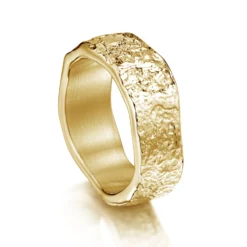 Matrix Texture Band In 9ct Yellow Gold