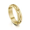 Celtic Twist Textured Ring In 9ct Yellow Gold -Outlet Jewel Orix Store 9Y R80 upright