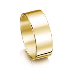 Contemporary 8mm Wedding Ring In 9ct Yellow Gold