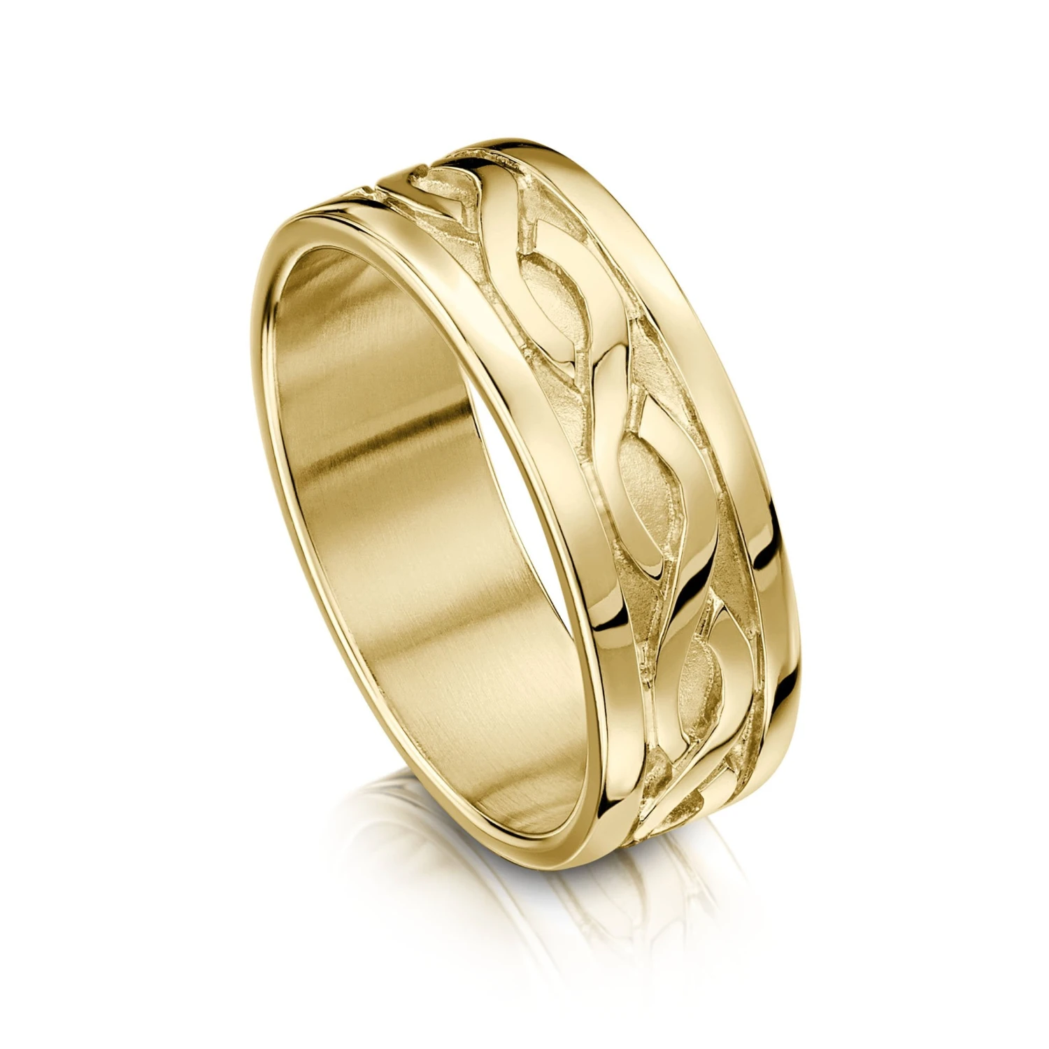 Pierowall Twist Celtic Dress Ring In 9ct Yellow Gold 3 Pierowall Twist Celtic Dress Ring In 9ct Yellow Gold