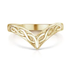 Wishbone Celtic Ring In 9ct Yellow Gold